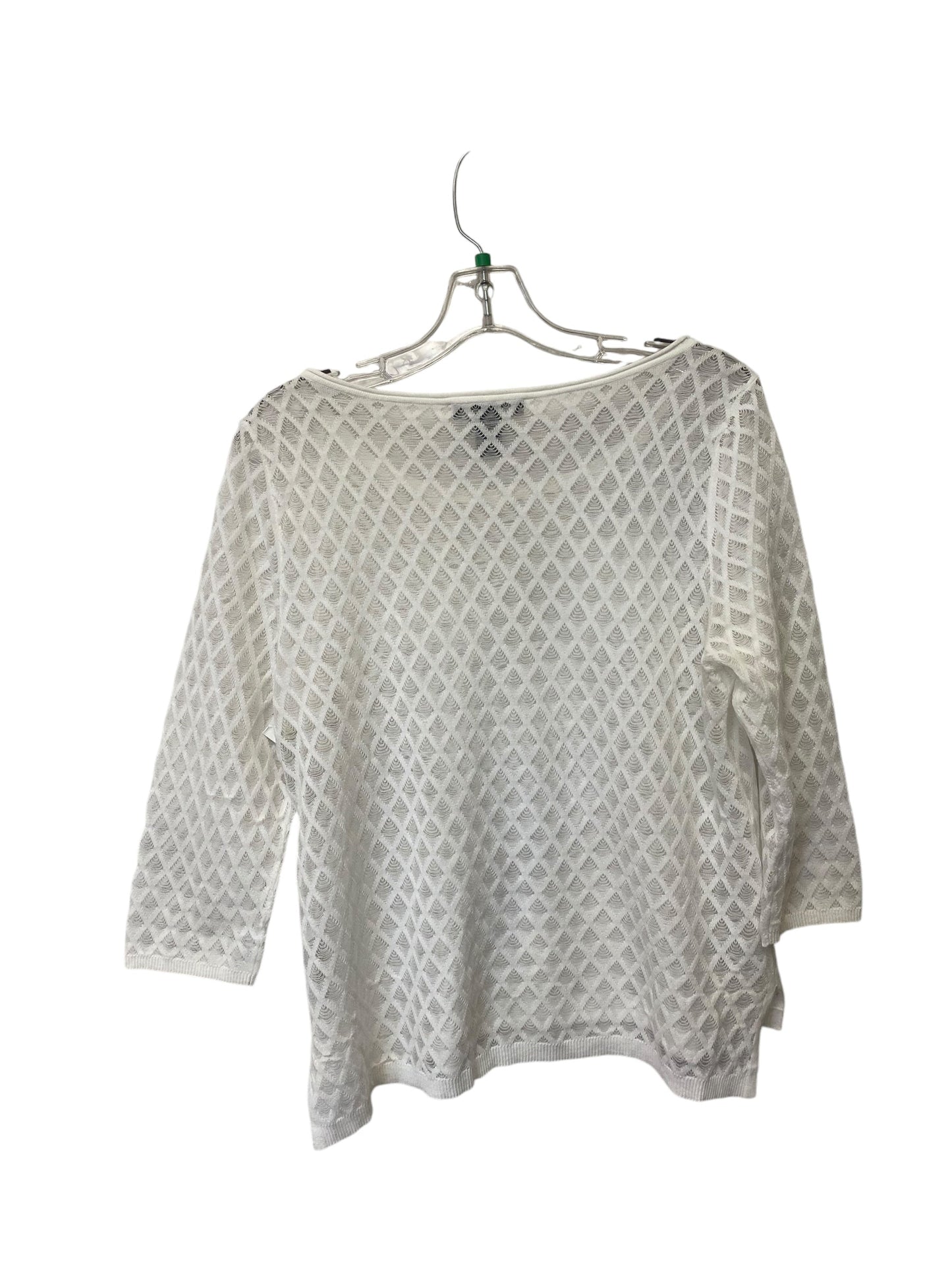 Top Long Sleeve By White House Black Market In White, Size: M