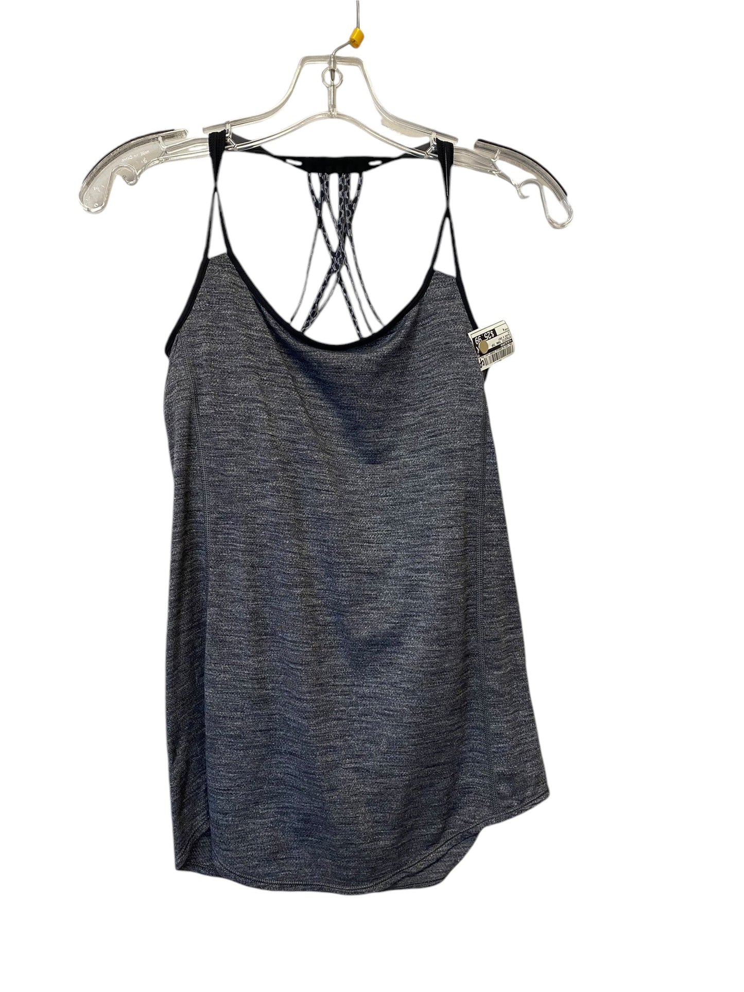 Athletic Tank Top By Lululemon In Black & Grey, Size: 4