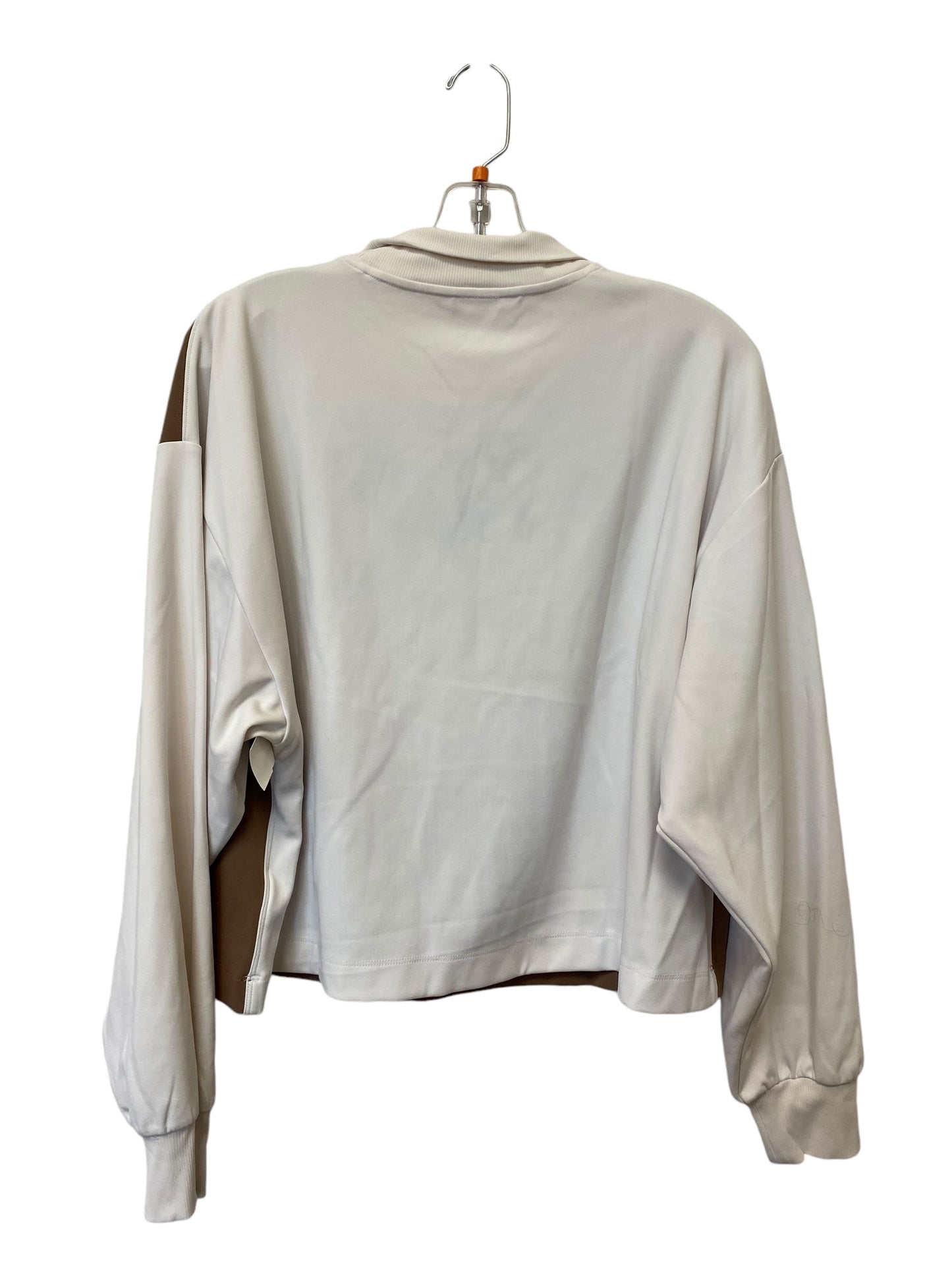 Top Long Sleeve By Athleta In Brown & Cream, Size: L