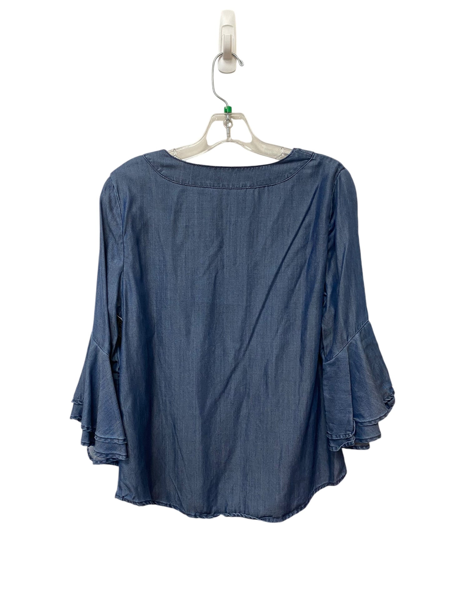 Top Long Sleeve By White House Black Market In Blue, Size: 8