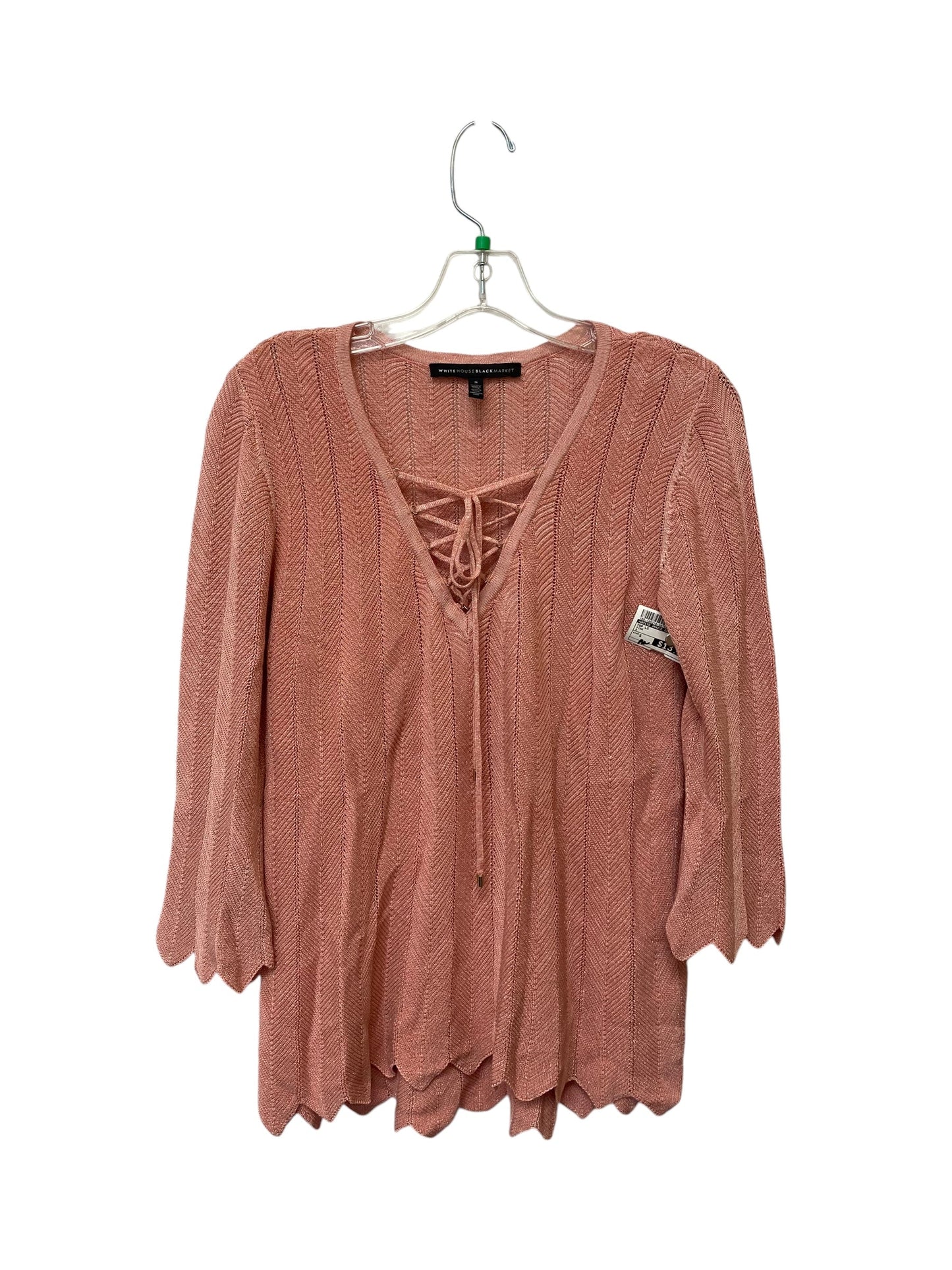 Top Long Sleeve By White House Black Market In Pink, Size: S