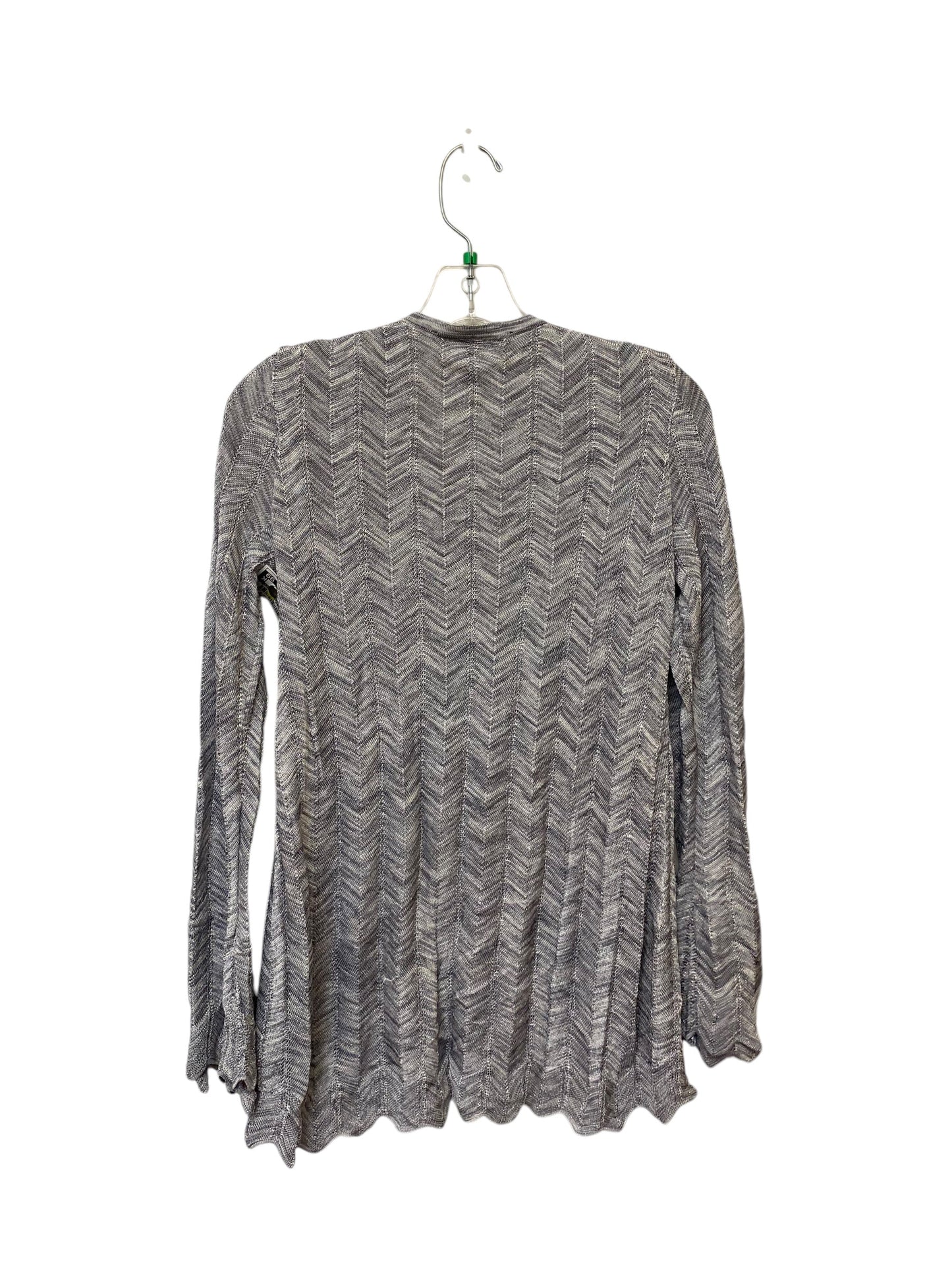 Top Long Sleeve By White House Black Market In Grey & Silver, Size: S