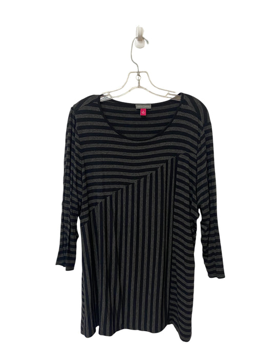 Top Long Sleeve By Vince Camuto In Striped Pattern, Size: 2x