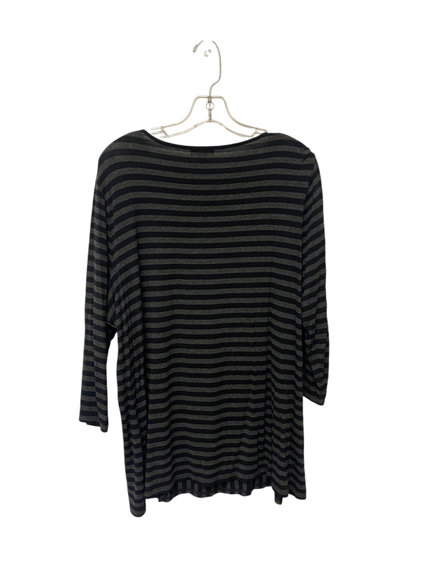 Top Long Sleeve By Vince Camuto In Striped Pattern, Size: 2x