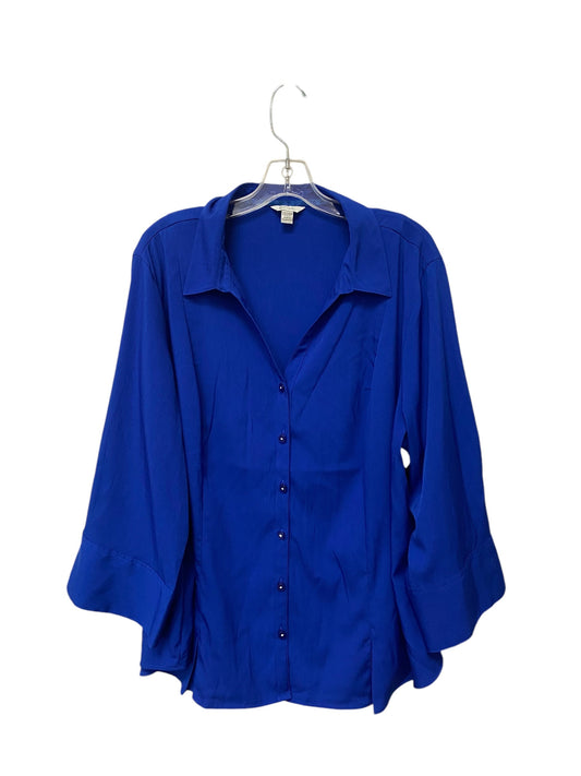 Top Long Sleeve By Clothes Mentor In Blue, Size: 3x