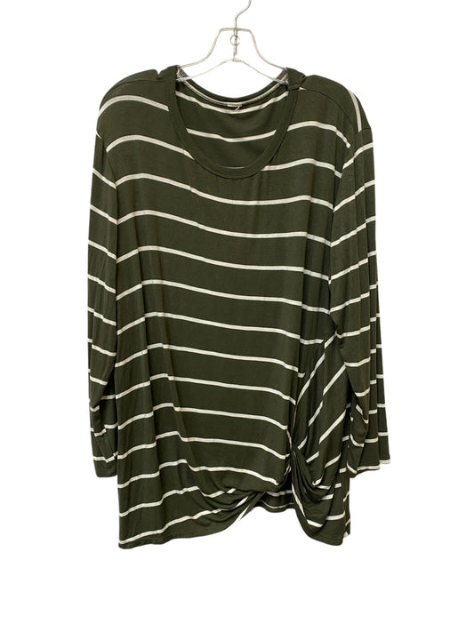 Top Long Sleeve By Clothes Mentor In Striped Pattern, Size: 2x