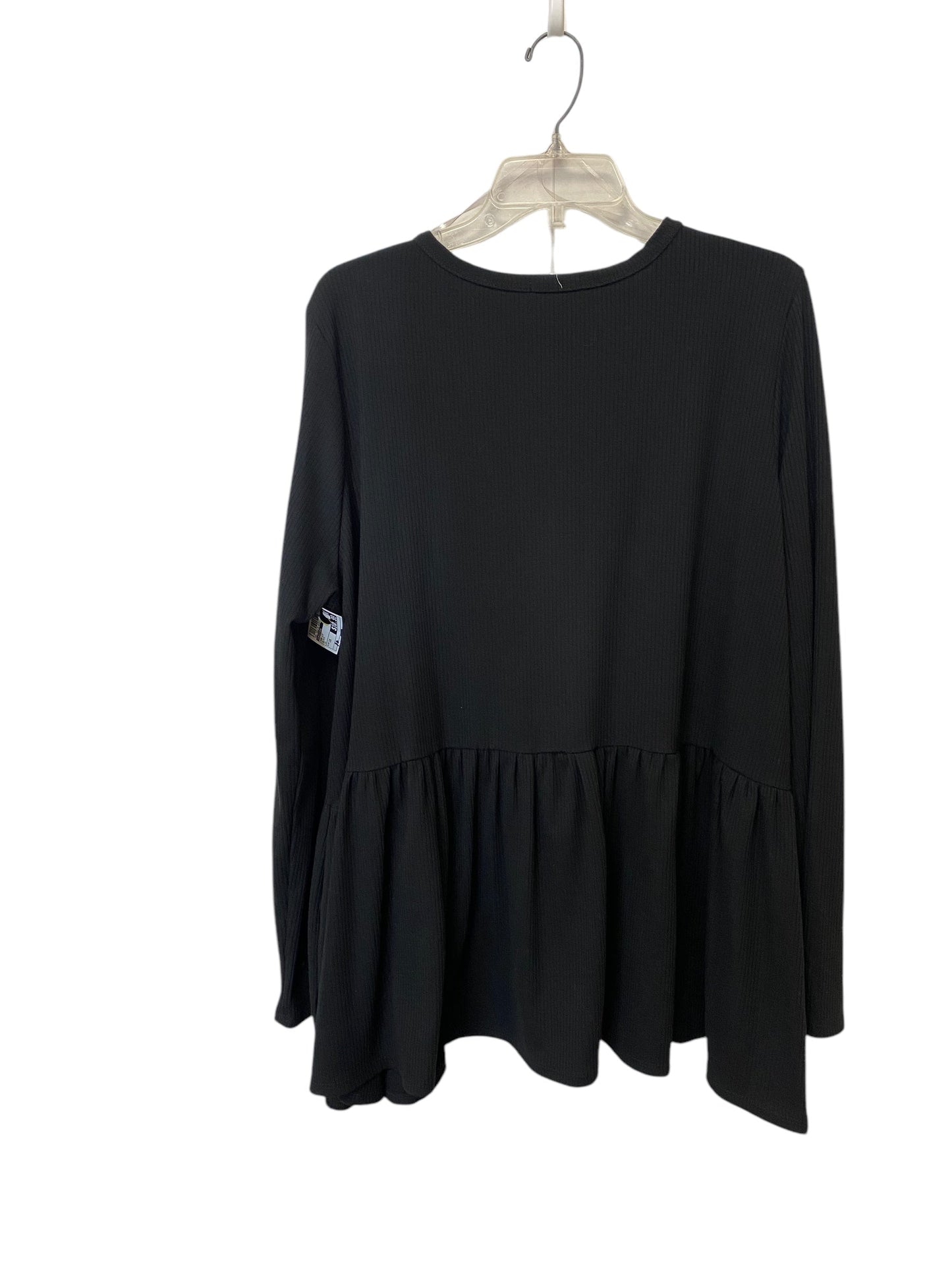 Top Long Sleeve By Chicsoul In Black, Size: 3x