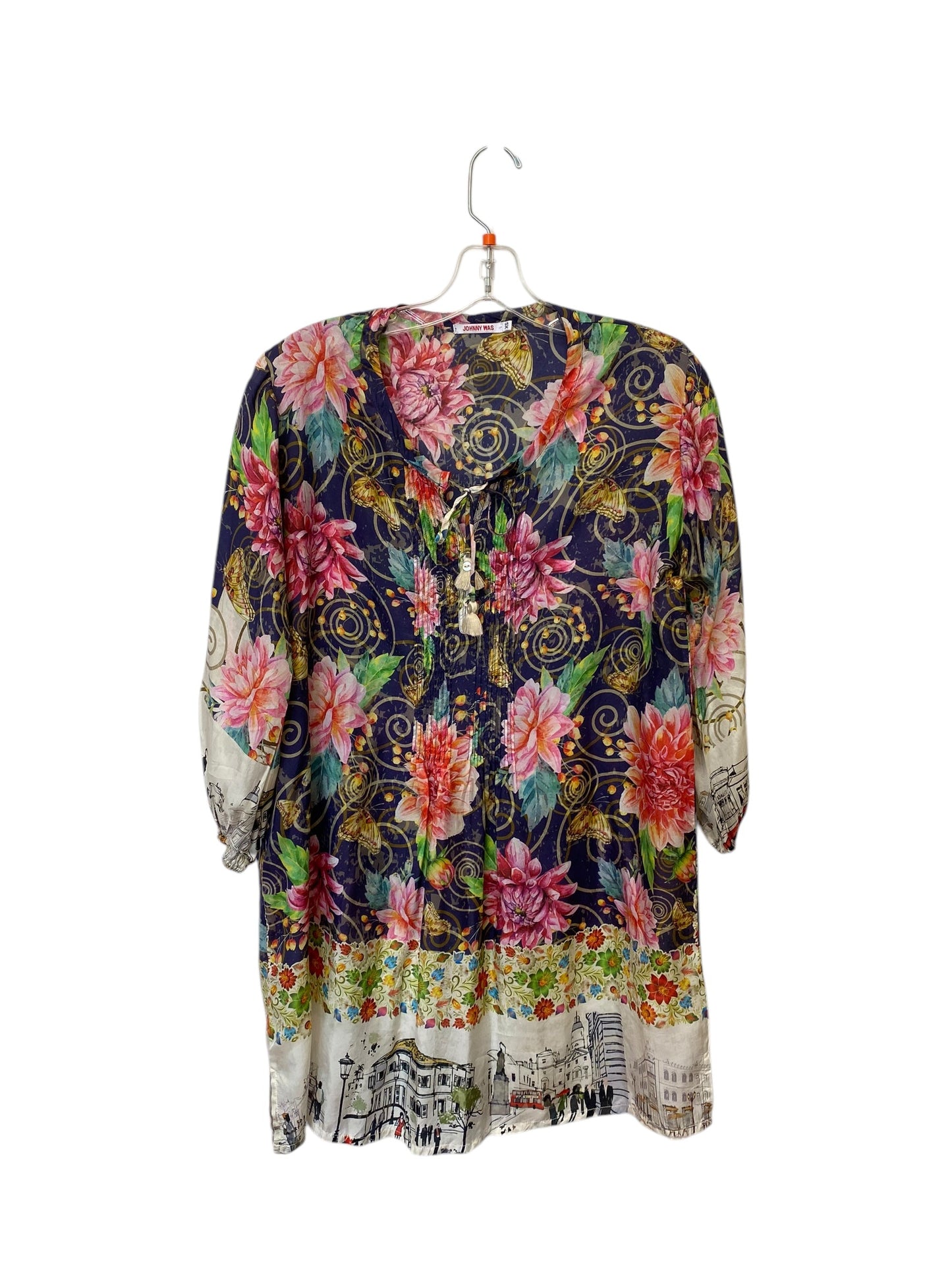 Tunic Long Sleeve By Johnny Was In Multi-colored, Size: Xs