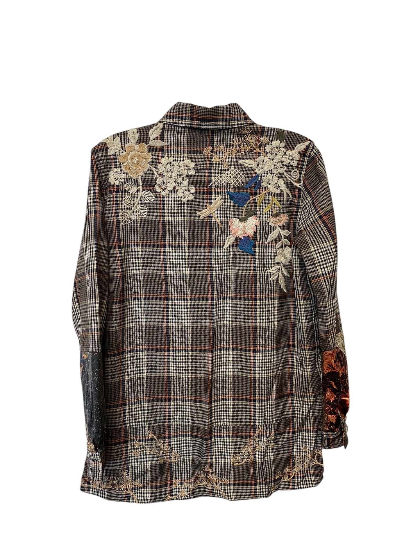 Top Long Sleeve By Johnny Was In Plaid Pattern, Size: Xs