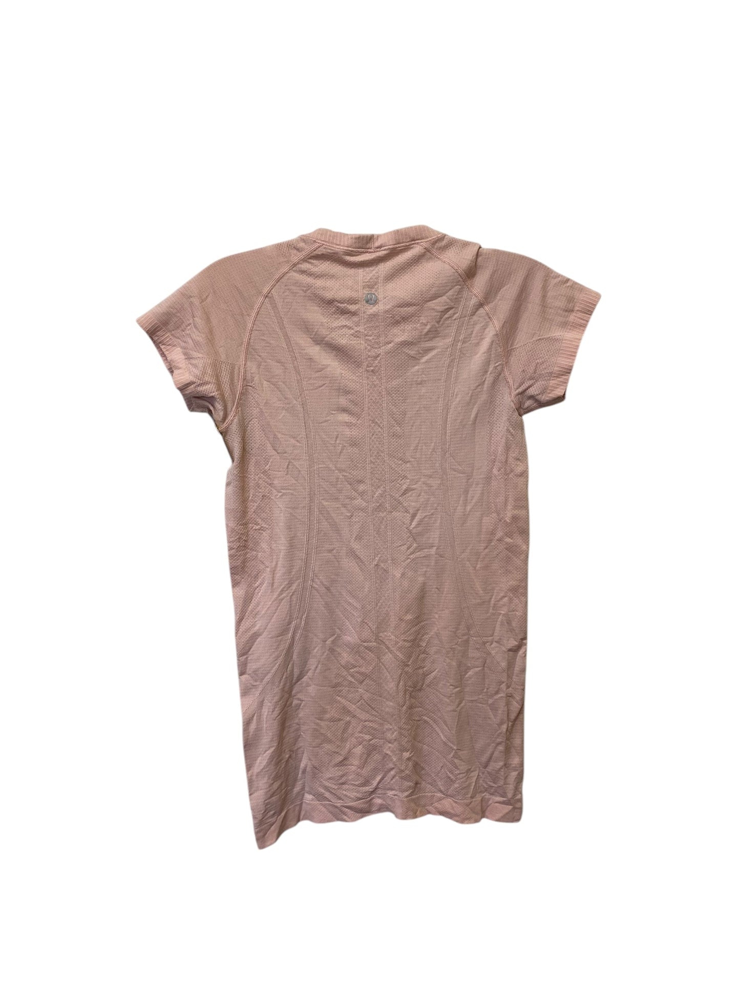 Athletic Top Short Sleeve By Lululemon In Pink, Size: S