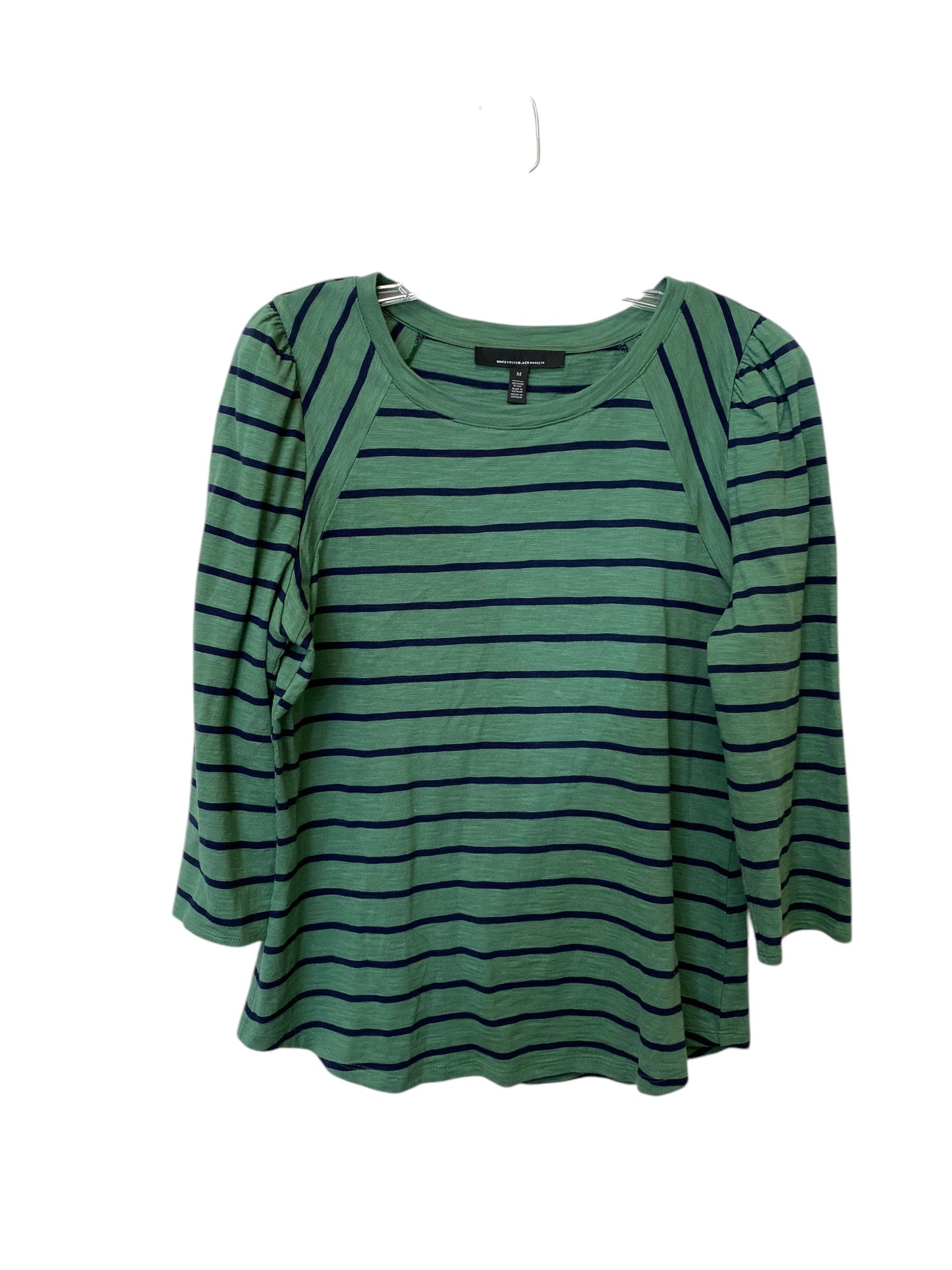 Top Long Sleeve By White House Black Market In Striped Pattern, Size: M