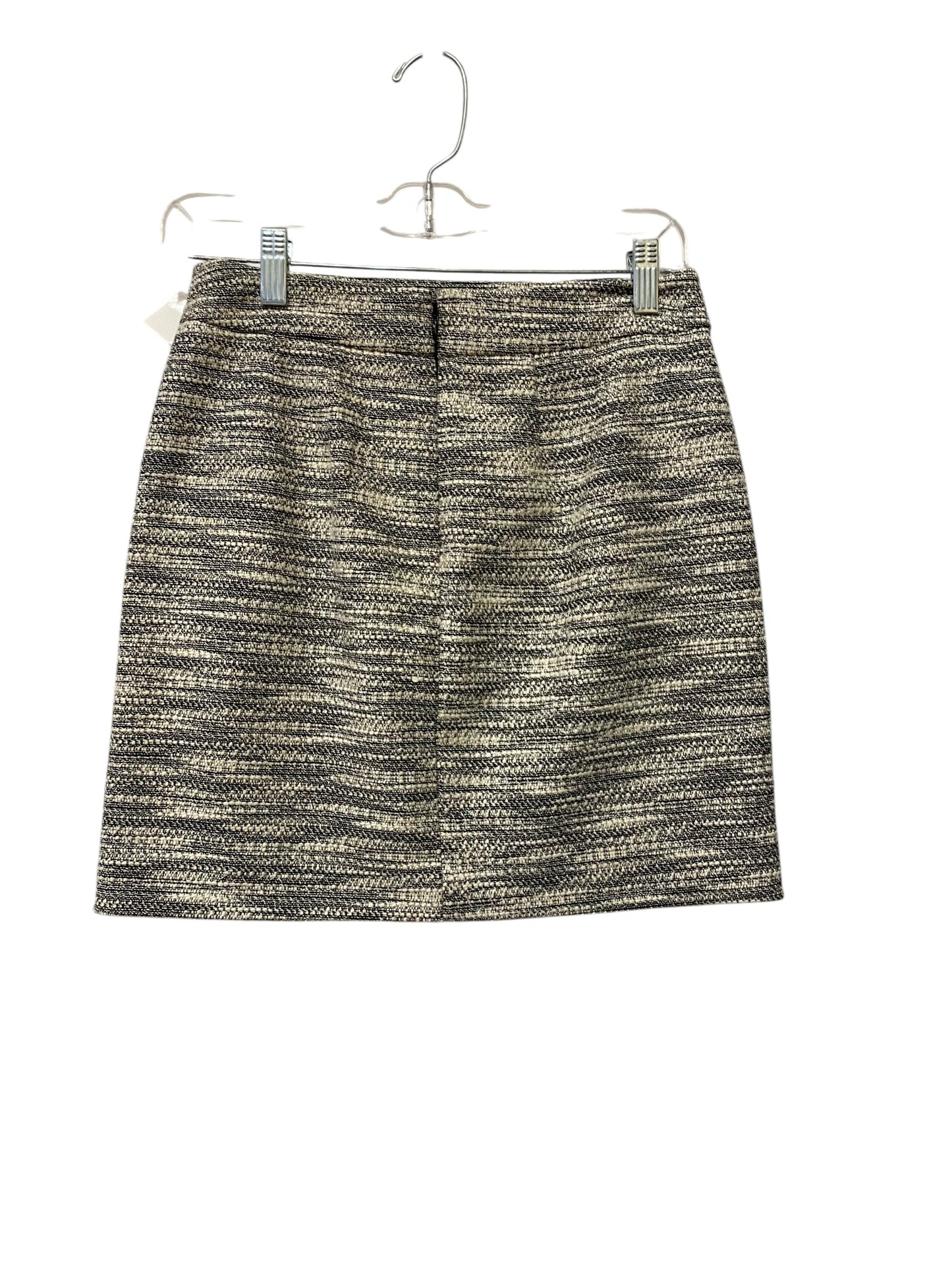 Skirt Mini & Short By Ann Taylor In Black & Cream, Size: 0p