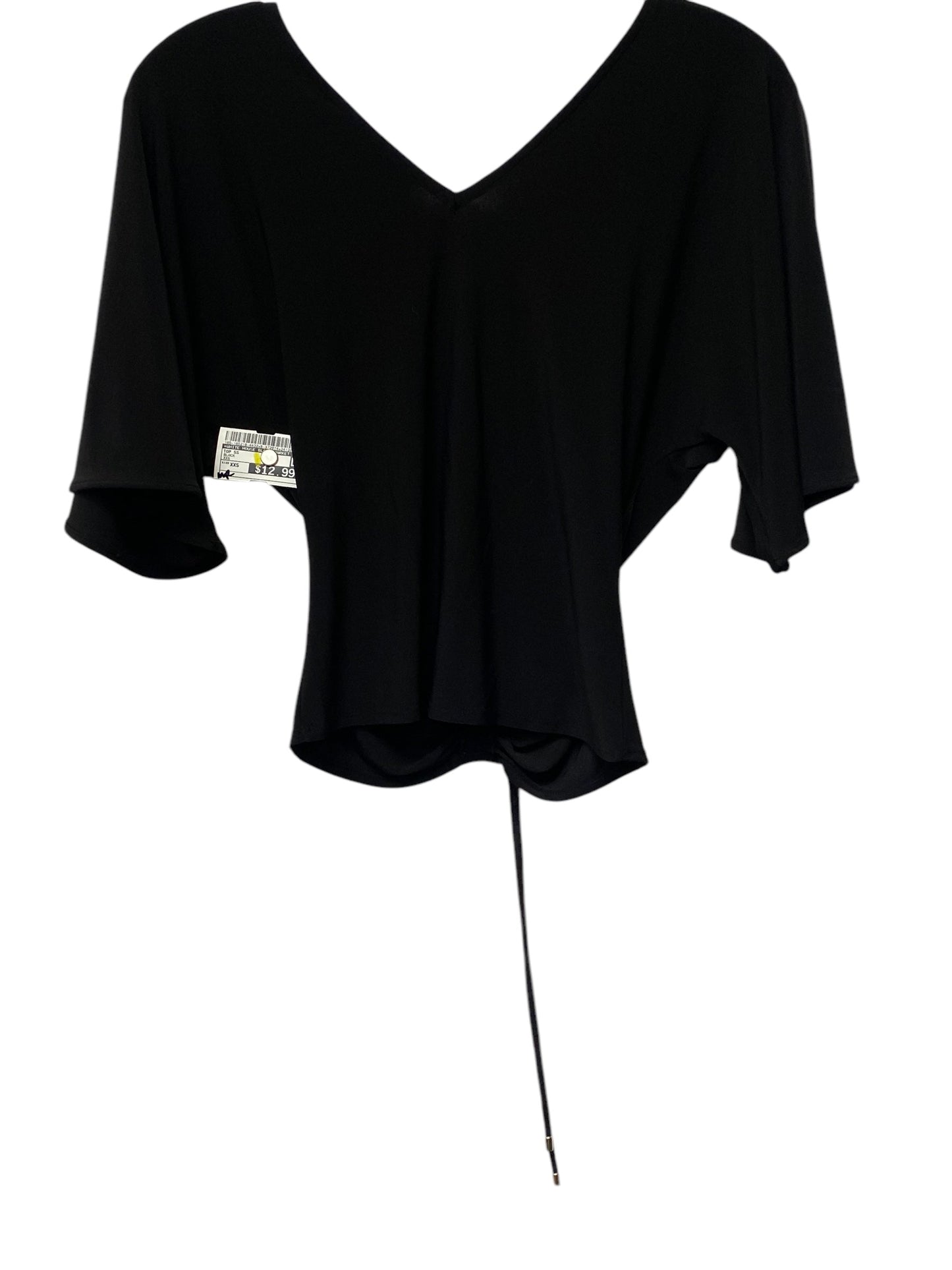 Top Short Sleeve By White House Black Market In Black, Size: Xxs