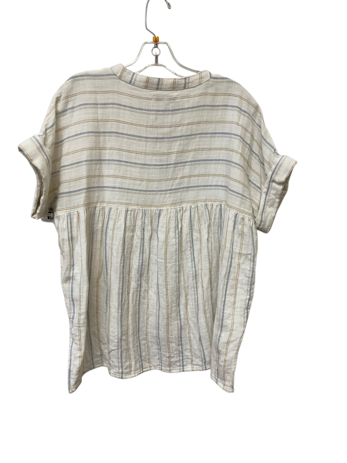 Top Short Sleeve By Madewell In Striped Pattern, Size: Xs