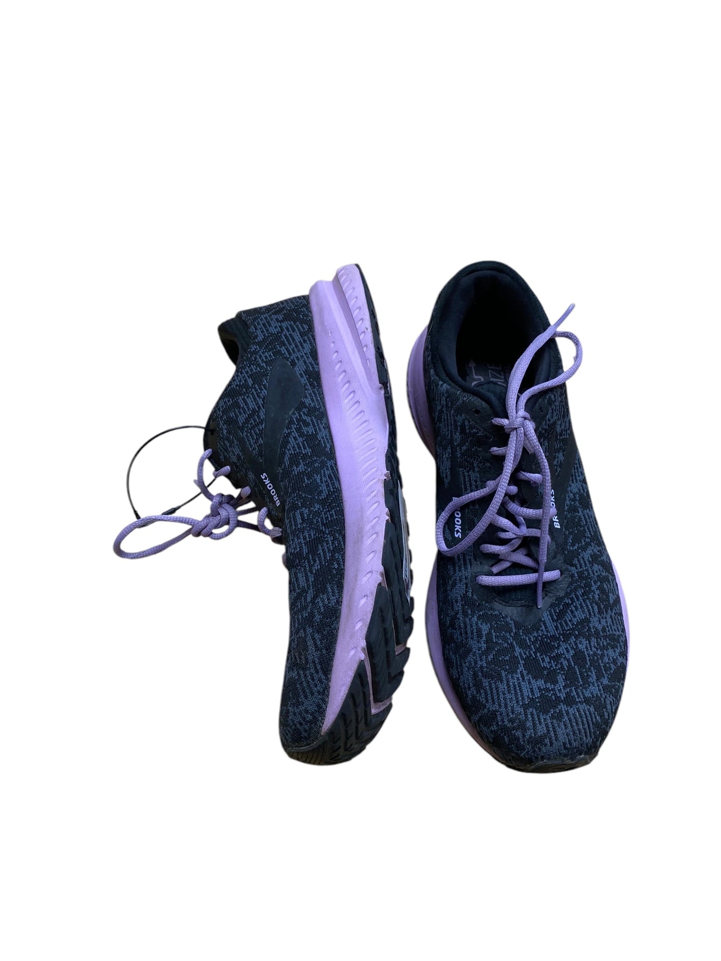 Shoes Athletic By Brooks In Black & Purple, Size: 8.5