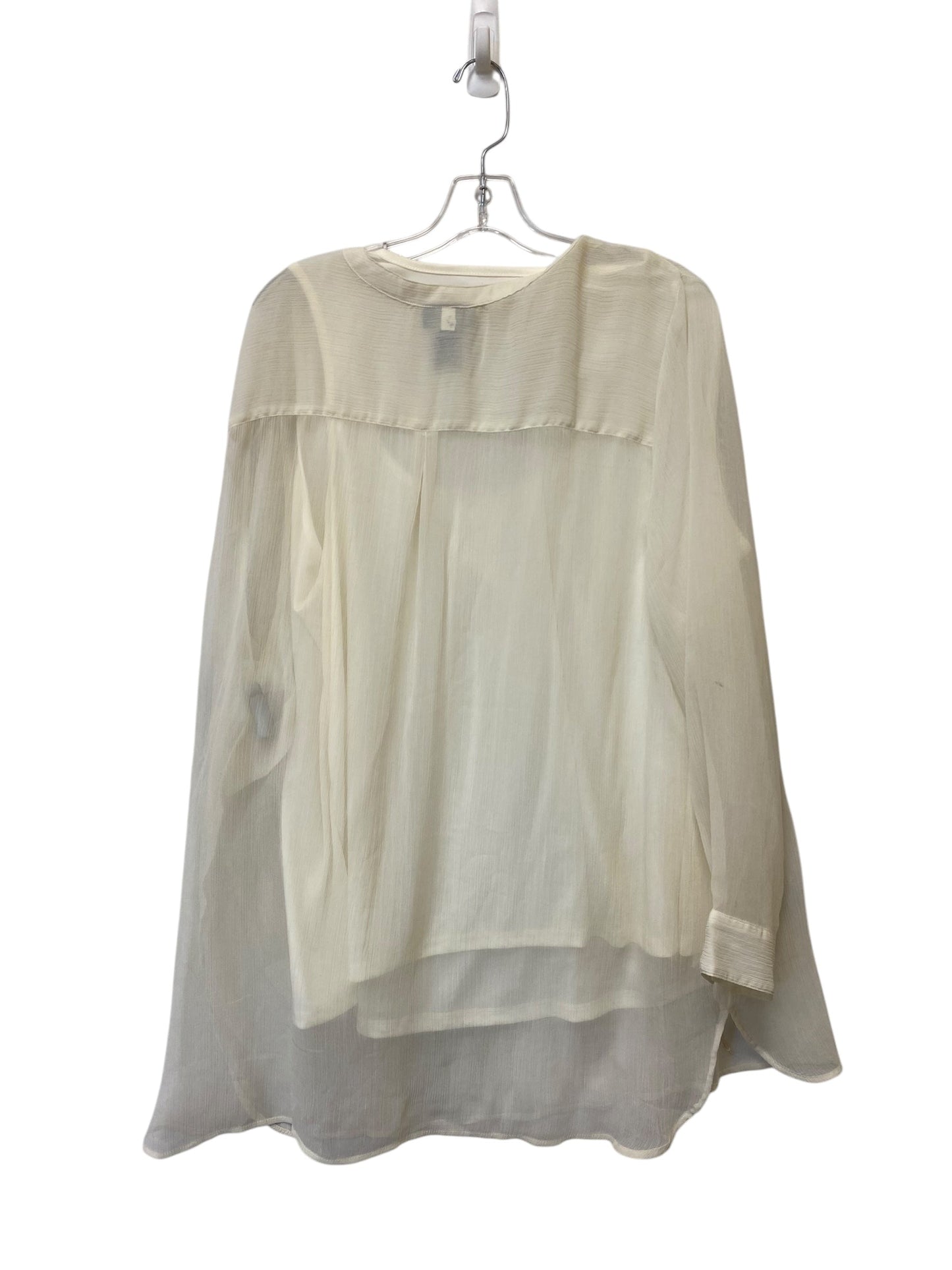 Top Long Sleeve By Catherines In Cream, Size: 2x