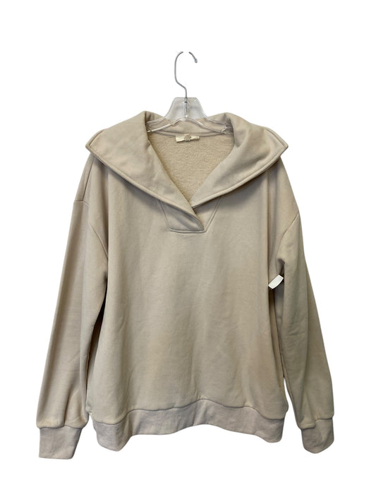 Sweatshirt Collar By Easel In Beige, Size: L