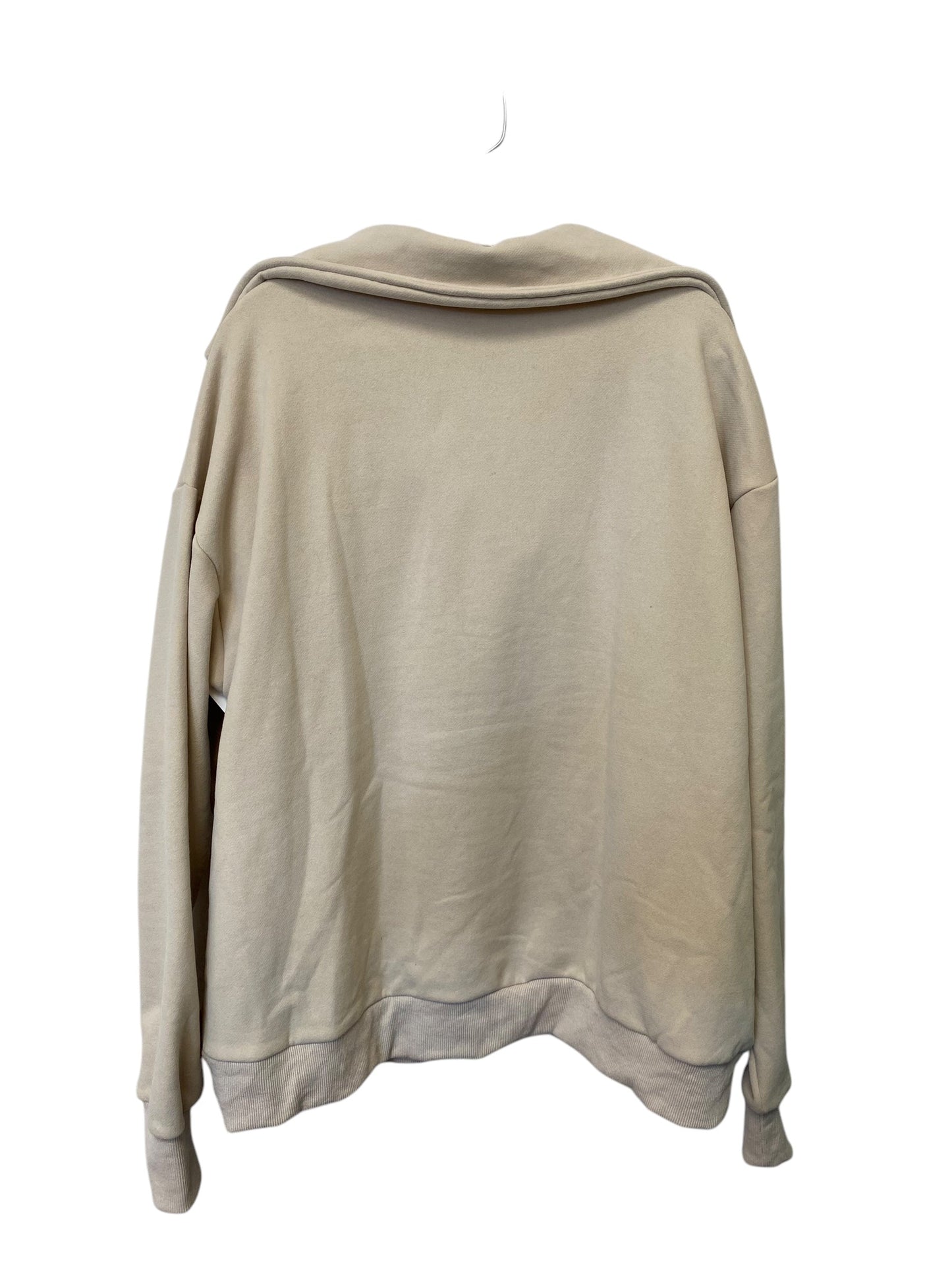 Sweatshirt Collar By Easel In Beige, Size: L