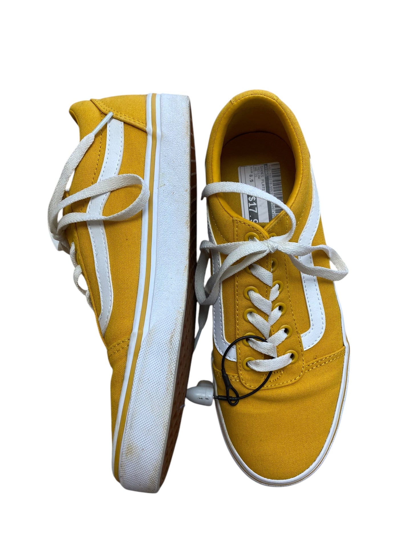 Shoes Flats By Vans In Yellow, Size: 8.5