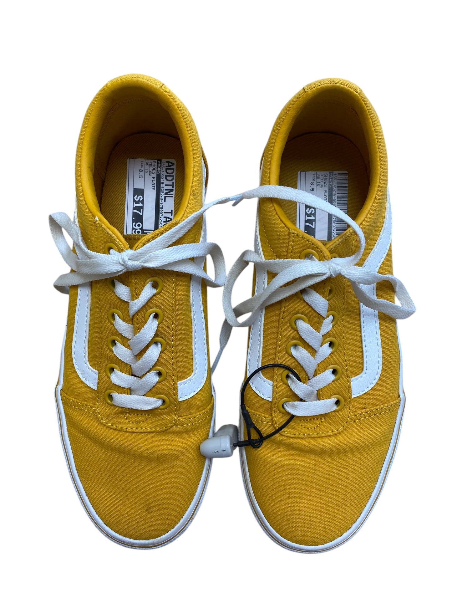 Shoes Flats By Vans In Yellow, Size: 8.5