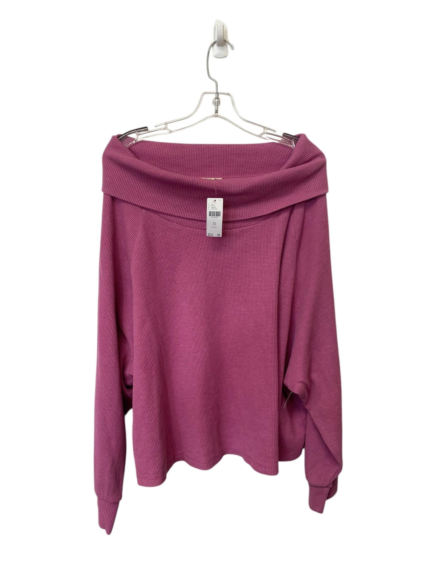 Sweatshirt Collar By Pilcro In Mauve, Size: 2x