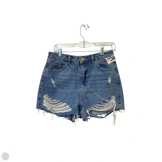 Shorts By Top Shop In Blue Denim, Size: 8