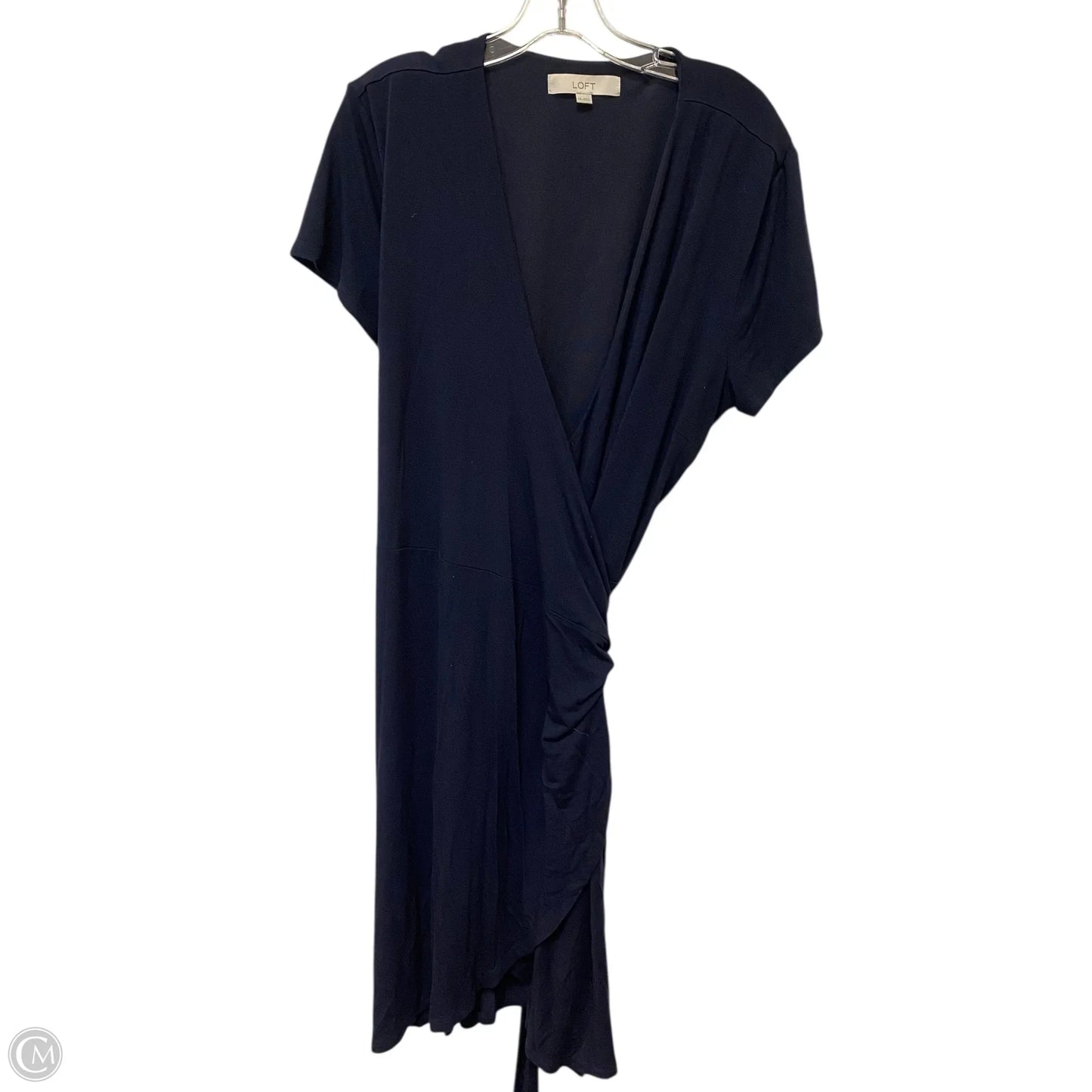 Dress Casual Midi By Loft In Navy, Size: Xxl