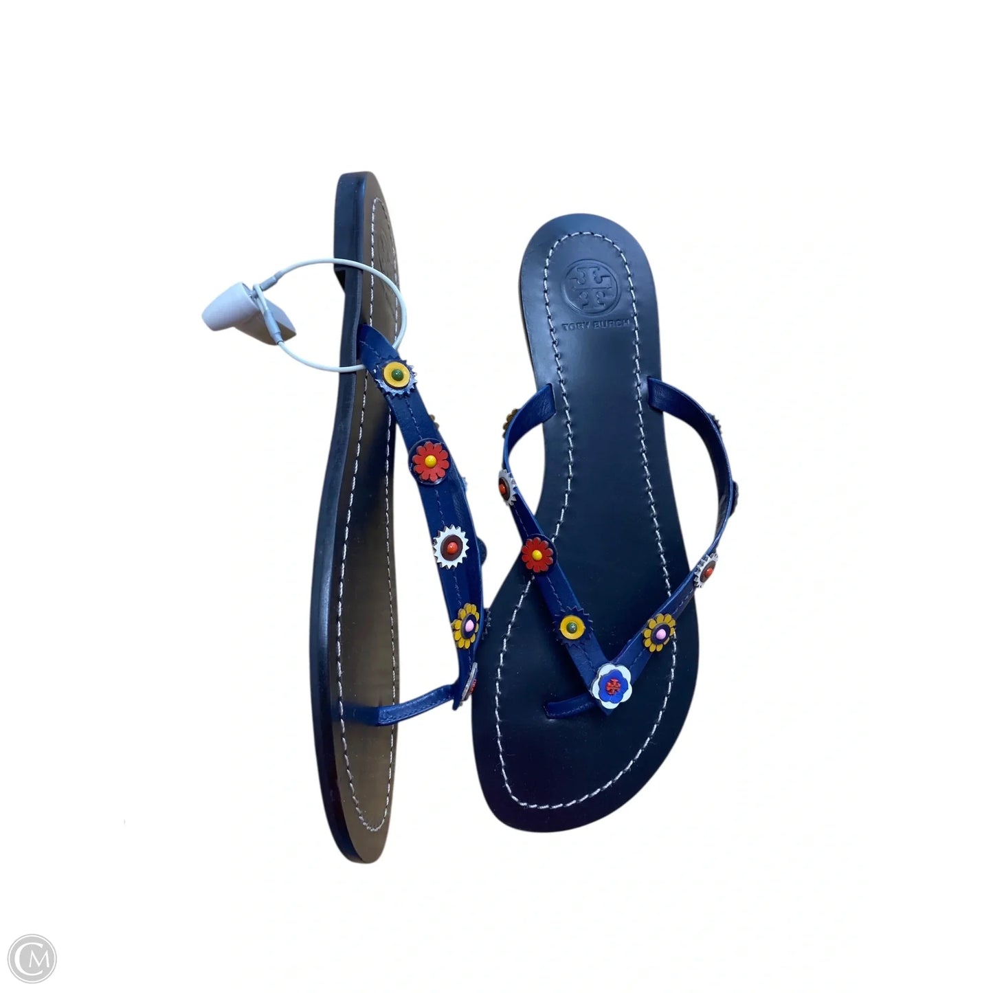 Sandals Designer By Tory Burch In Navy, Size: 8