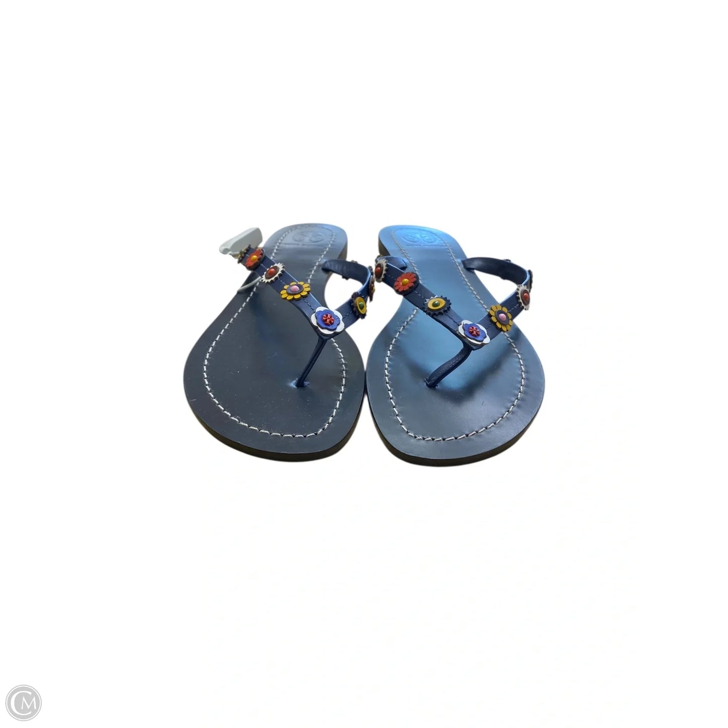 Sandals Designer By Tory Burch In Navy, Size: 8
