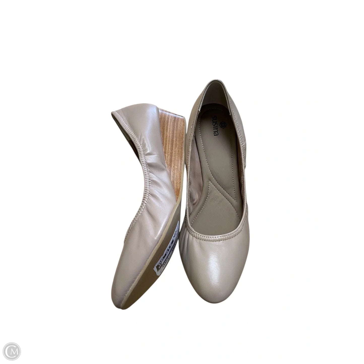 Shoes Heels Wedge By Susina In Beige, Size: 9.5