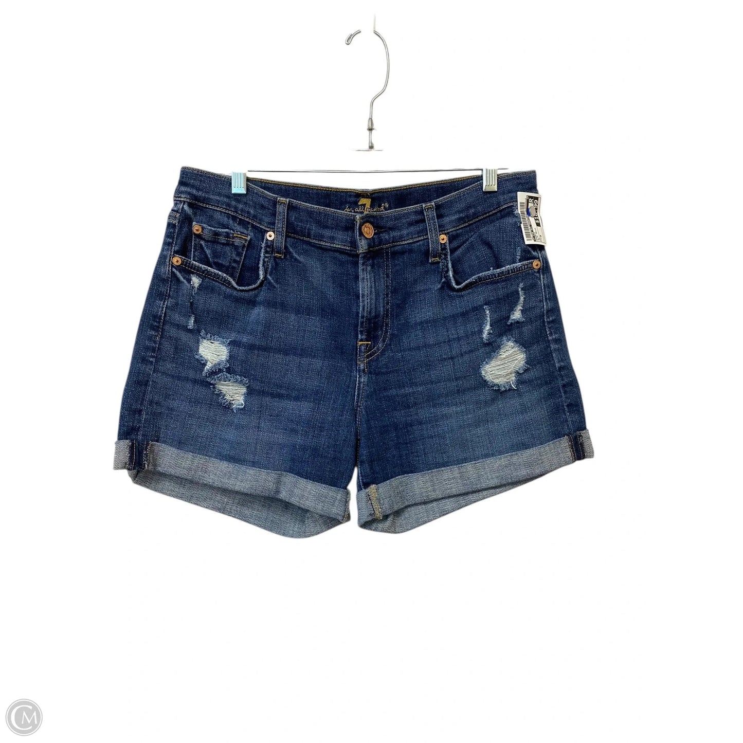 Shorts By 7 For All Mankind In Blue Denim, Size: M