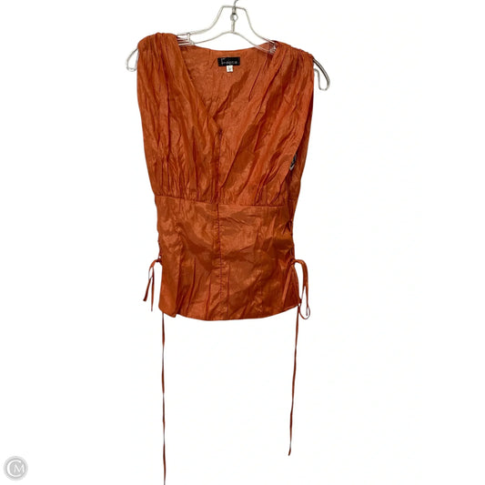 Top Sleeveless By Clothes Mentor In Orange, Size: L