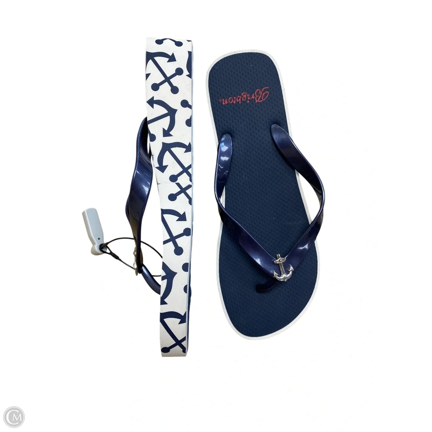 Sandals Flip Flops By Brighton In Nautical Print, Size: 9