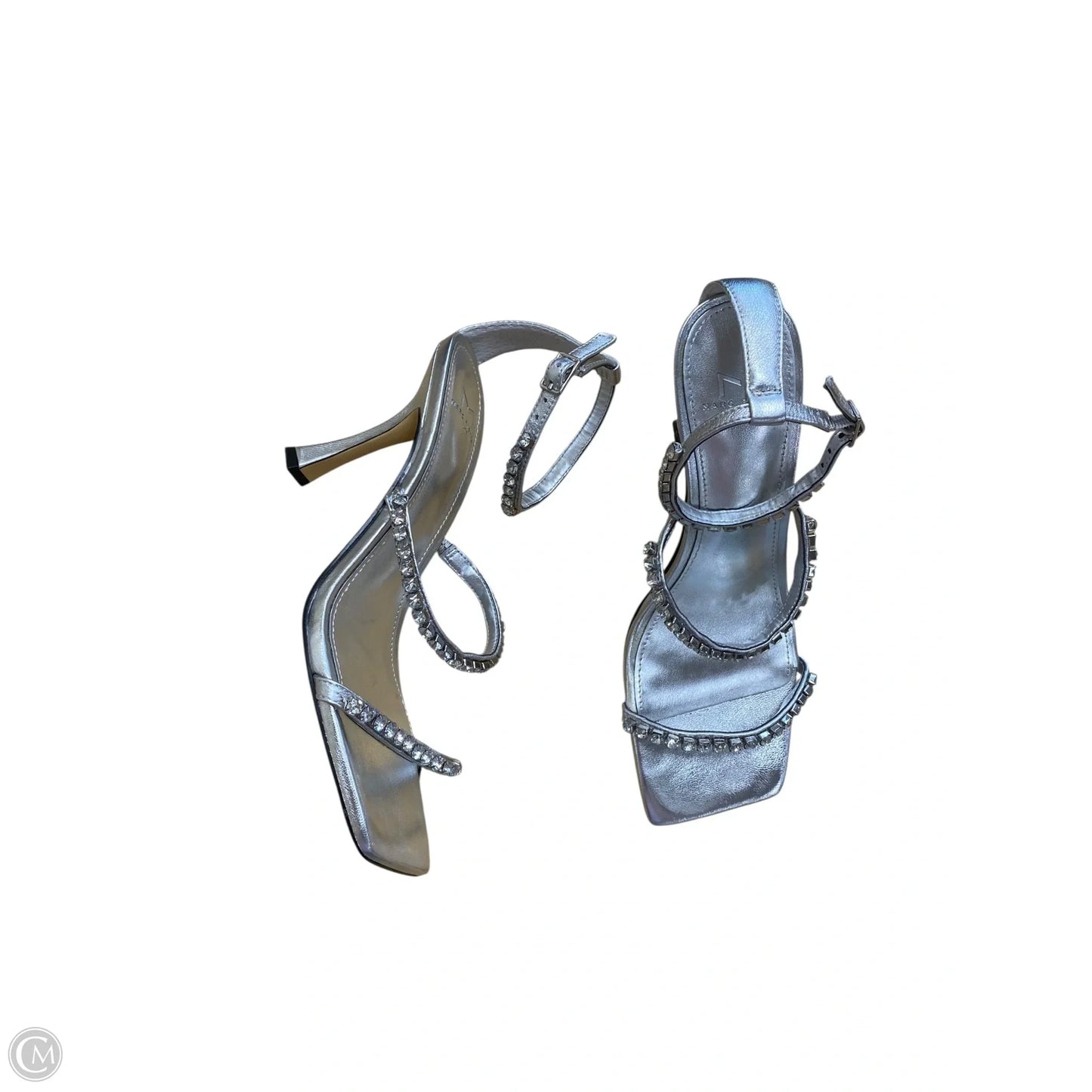 Shoes Heels Stiletto By Marc Fisher In Silver, Size: 7