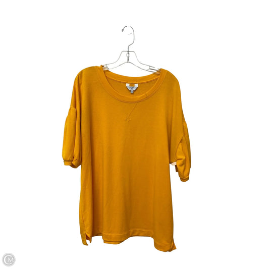 Top Short Sleeve Basic By Crown And Ivy In Yellow, Size: Xxl