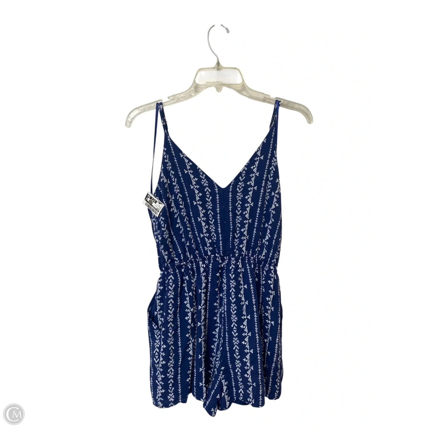 Romper By One Clothing In Blue & White, Size: S