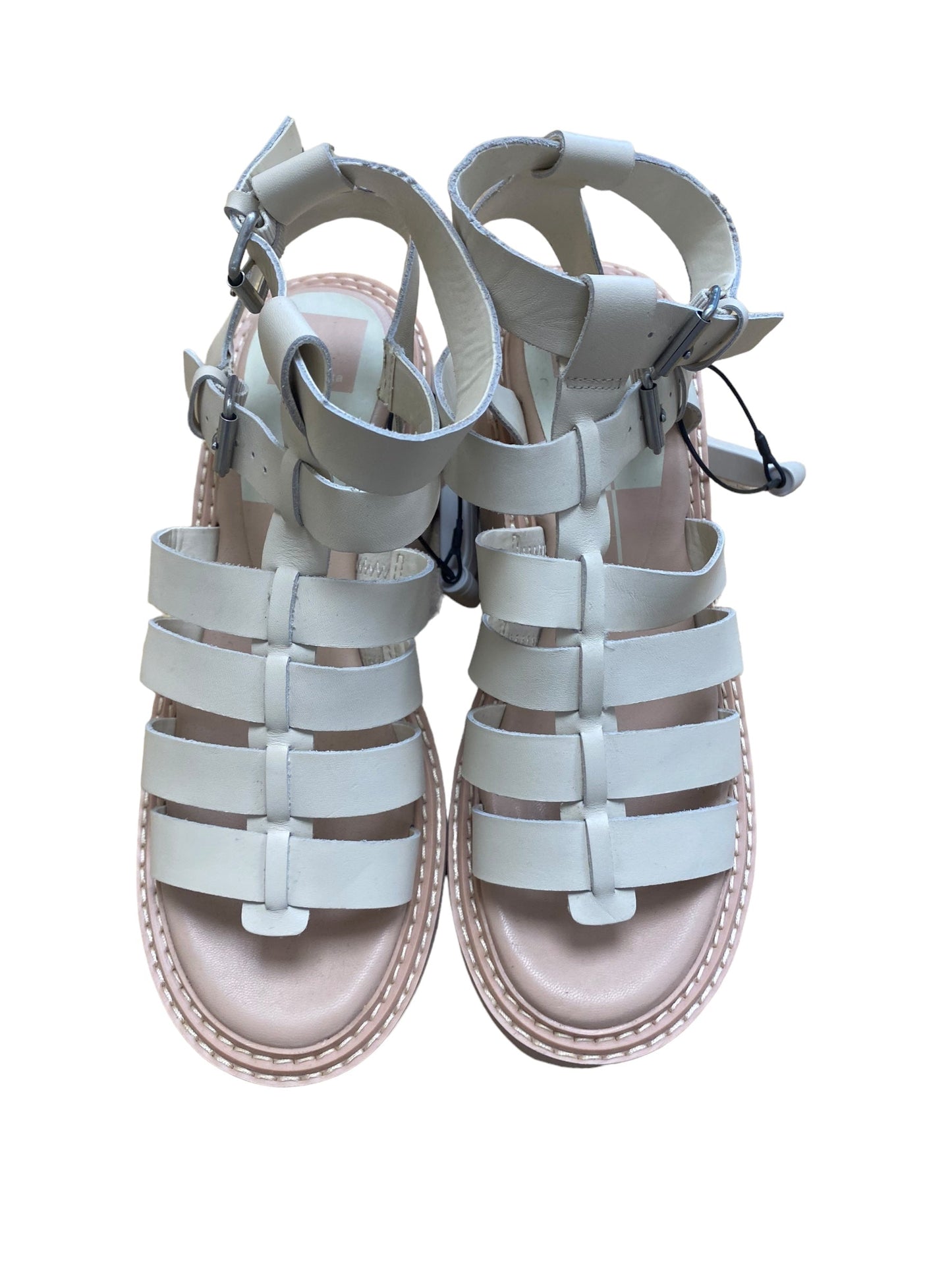 Cream Sandals Heels Block Dolce Vita, Size 9