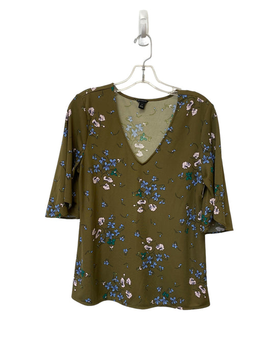 Floral Print Top Short Sleeve Ann Taylor, Size M