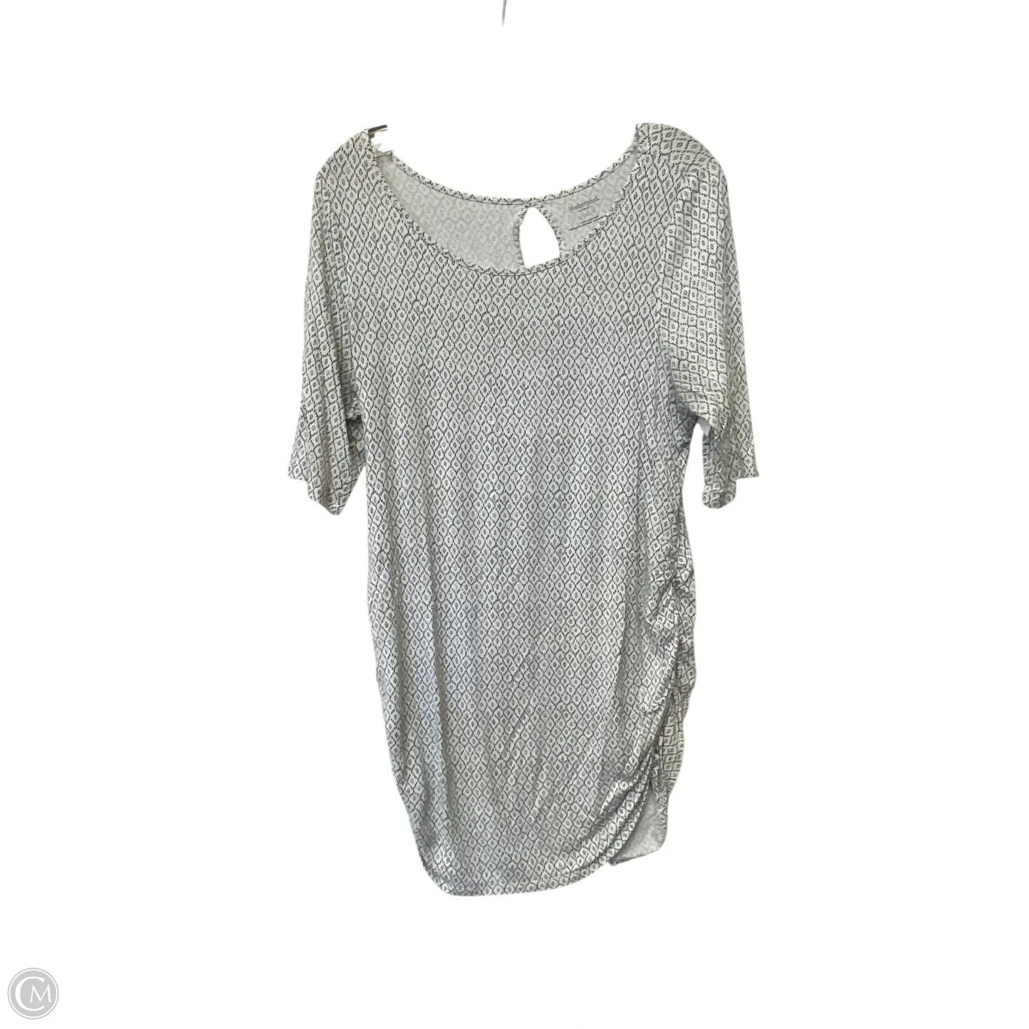 Top Short Sleeve Basic By Motherhood In Black & White, Size: L