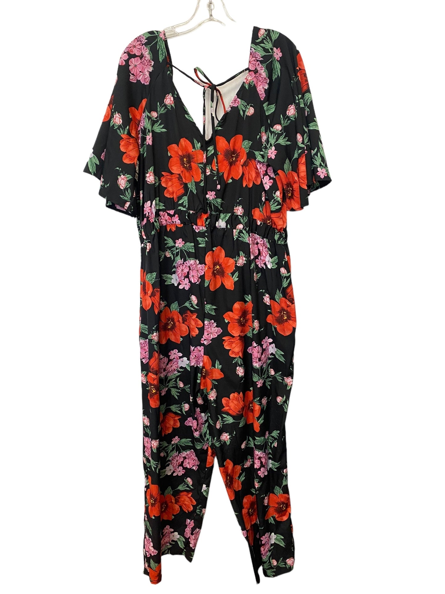 Floral Print Jumpsuit Blush, Size 2x