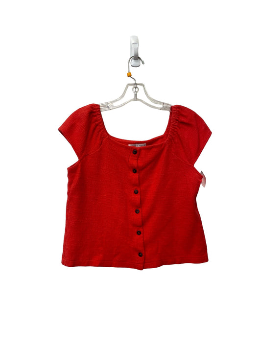 Red Top Short Sleeve Madewell, Size M