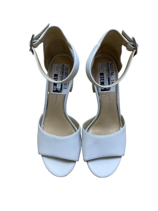 White Shoes Heels Block Jessica Simpson, Size 6.5
