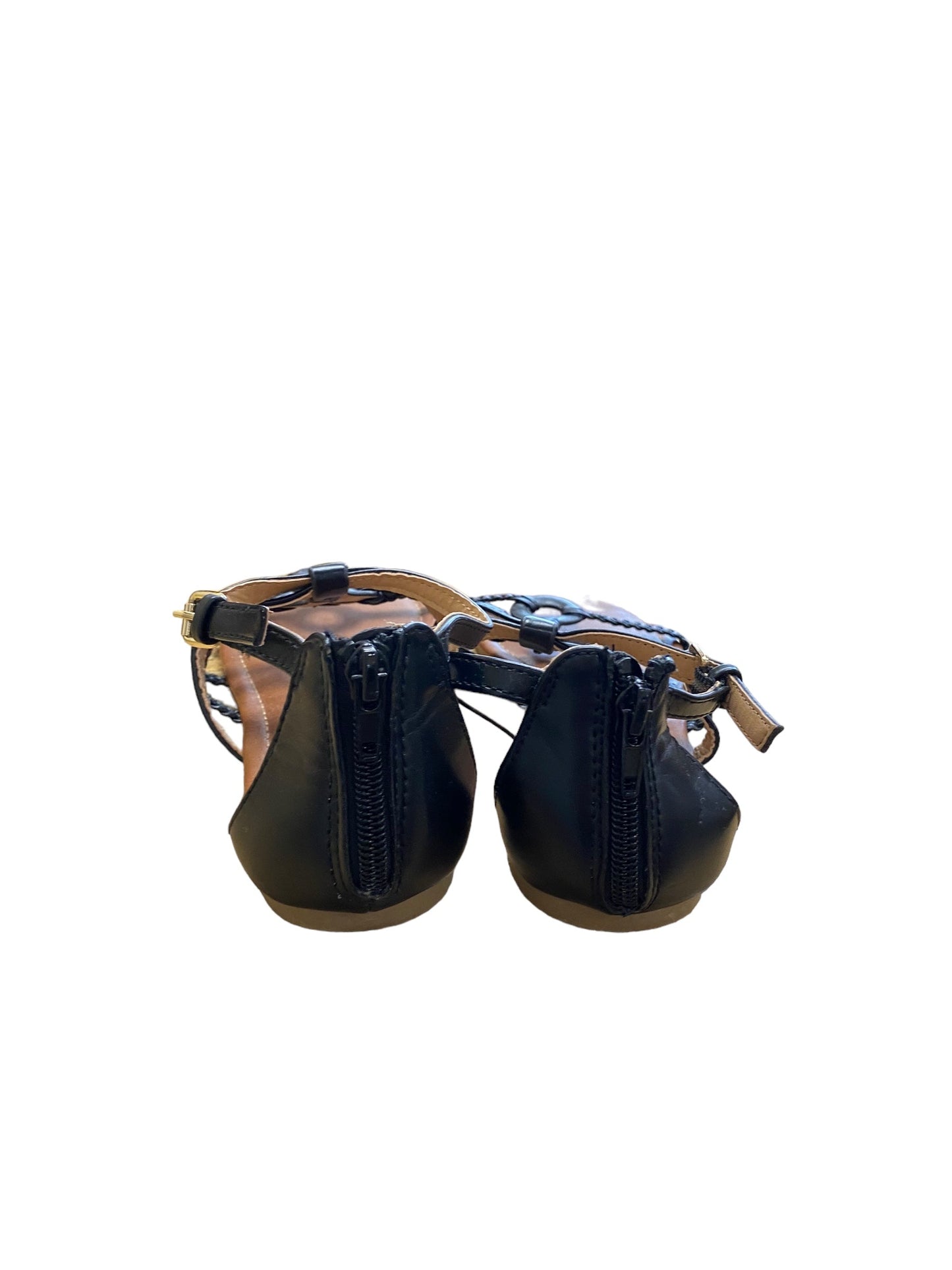 Black Sandals Flats Report, Size 8
