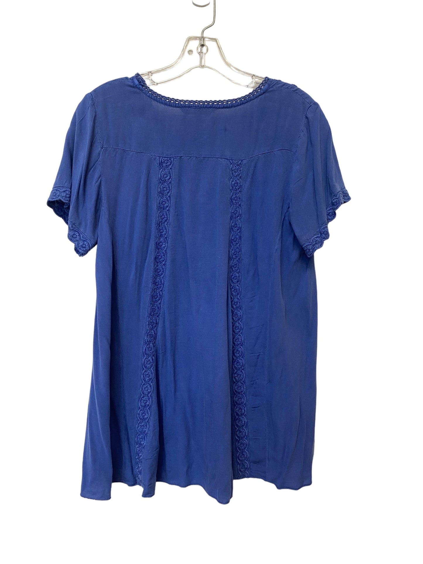 Blue Top Short Sleeve Soft Surroundings, Size M