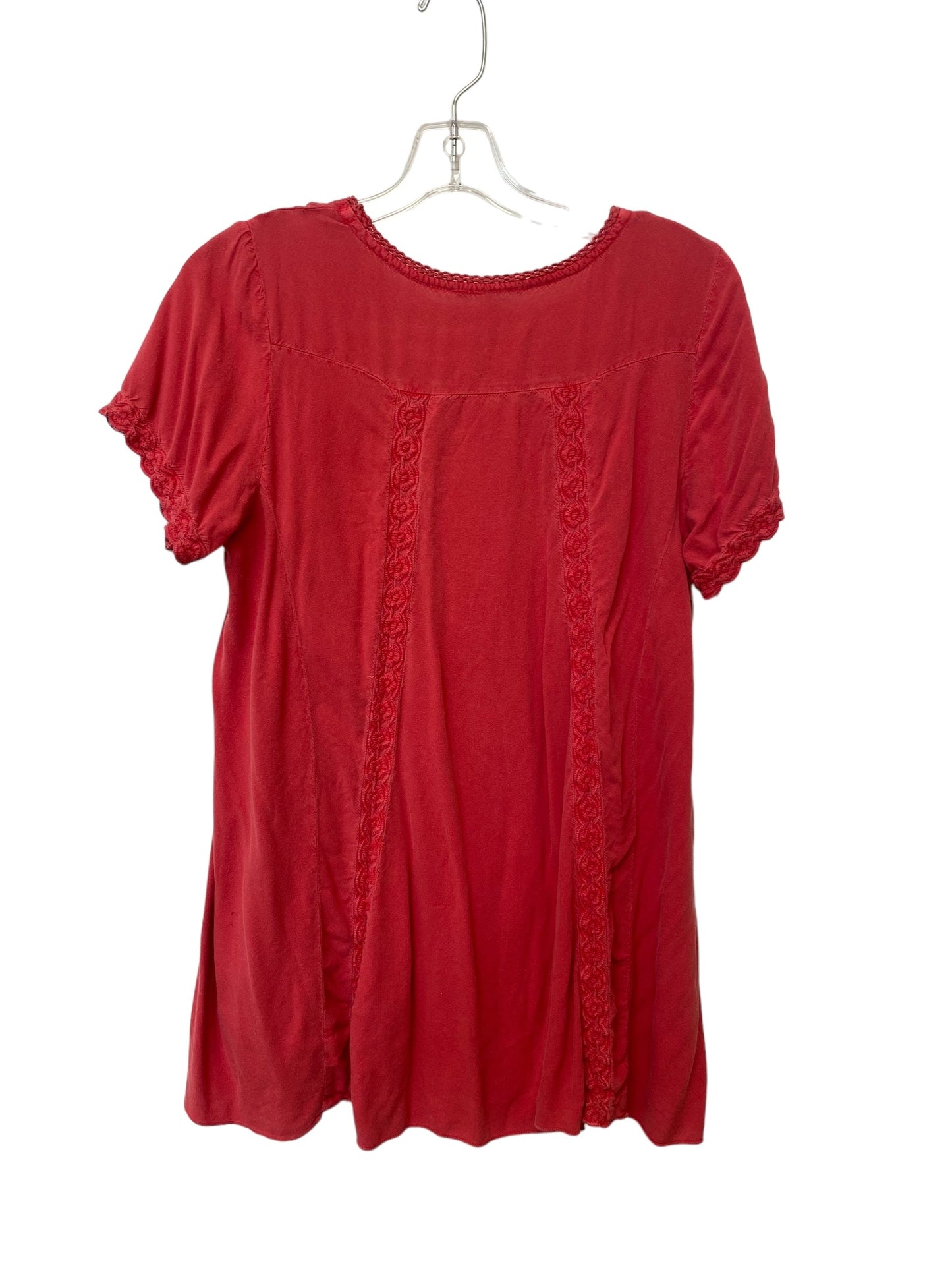Red Top Short Sleeve Soft Surroundings, Size M