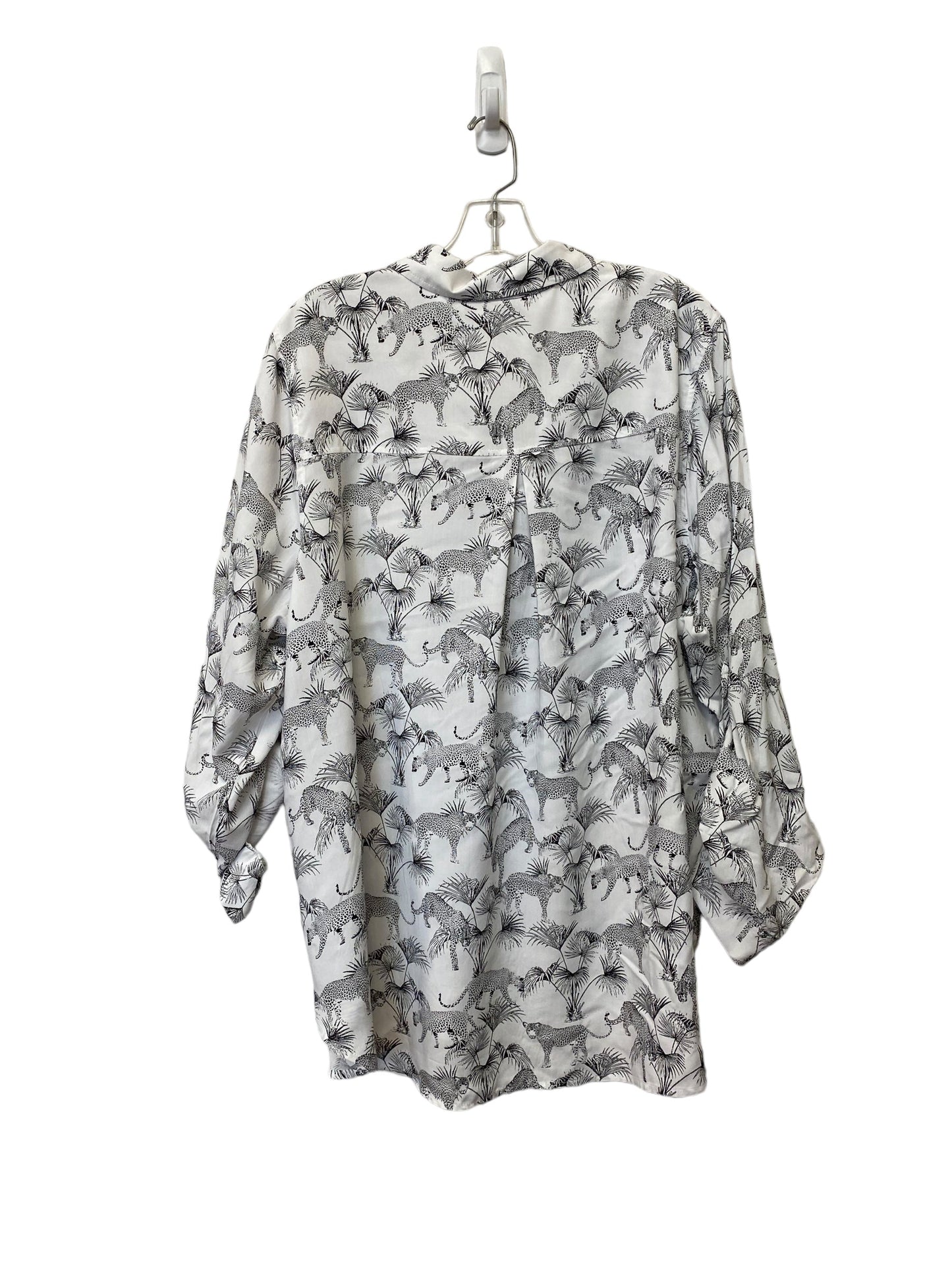 Animal Print Top Long Sleeve Jane And Delancey, Size 2x
