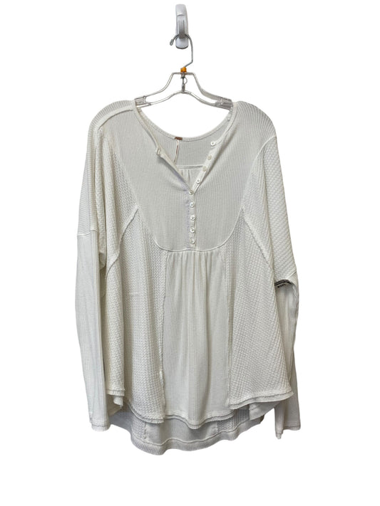 White Top Long Sleeve Free People, Size L