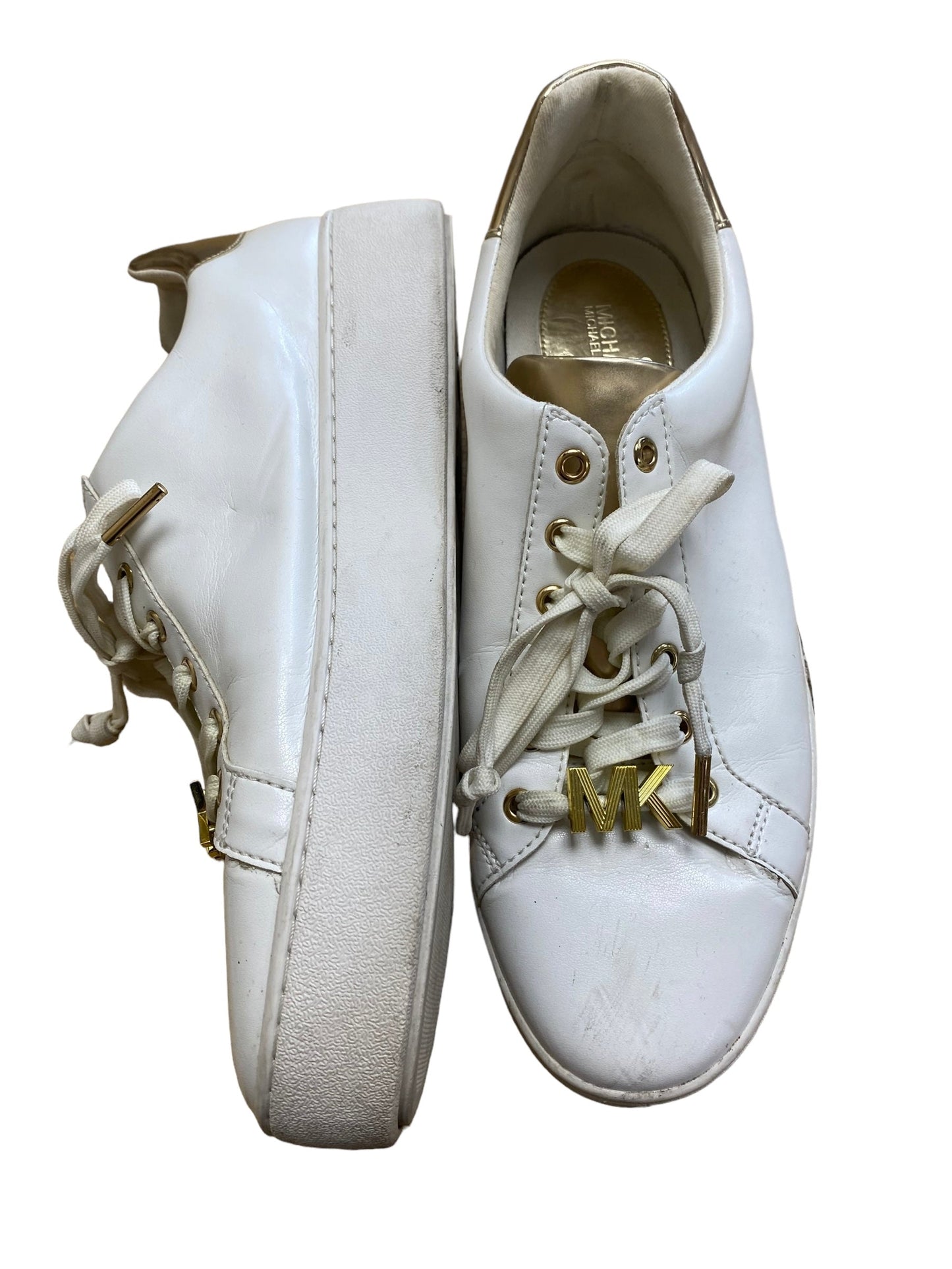 White Shoes Sneakers Michael By Michael Kors, Size 10