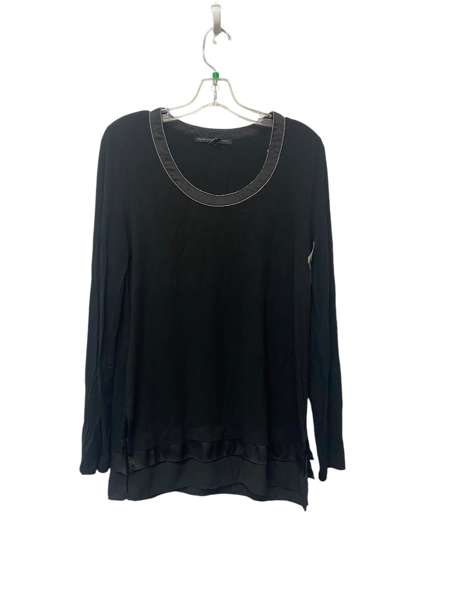 Top Long Sleeve By White House Black Market In Black, Size: M