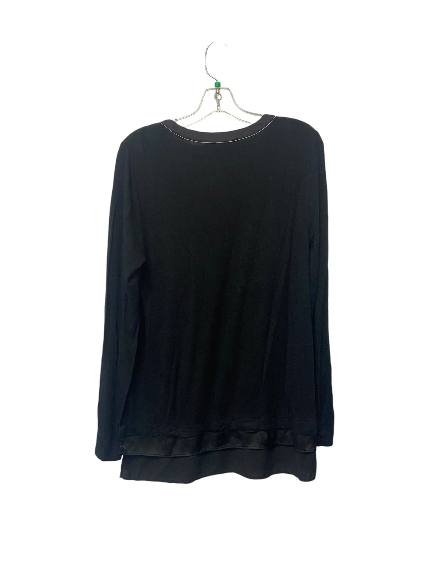 Top Long Sleeve By White House Black Market In Black, Size: M